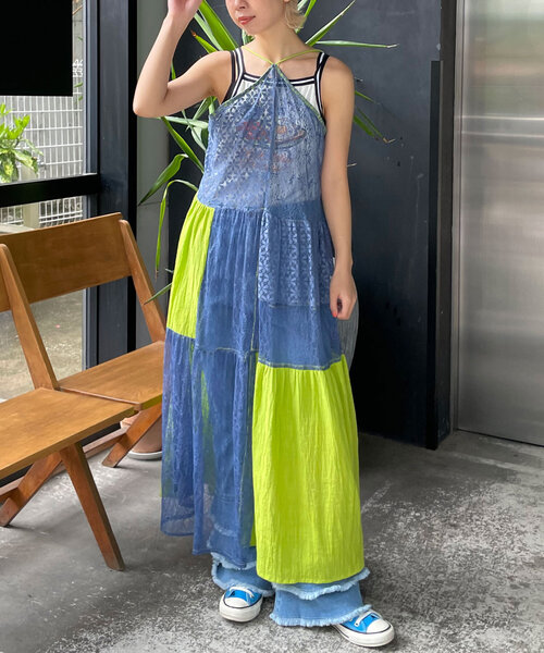 「HELLO.SANFRANCISCO」 サロペットスカート ONE SIZE オレンジ レディース_画像7