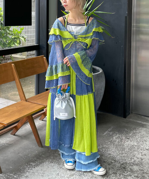 「HELLO.SANFRANCISCO」 サロペットスカート ONE SIZE オレンジ レディース_画像8