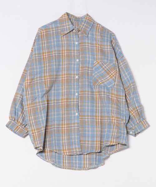 「LADY LIKE」 長袖シャツ M ブルー レディース_画像4