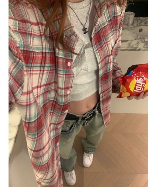 「LADY LIKE」 長袖シャツ M ブルー レディース_画像6