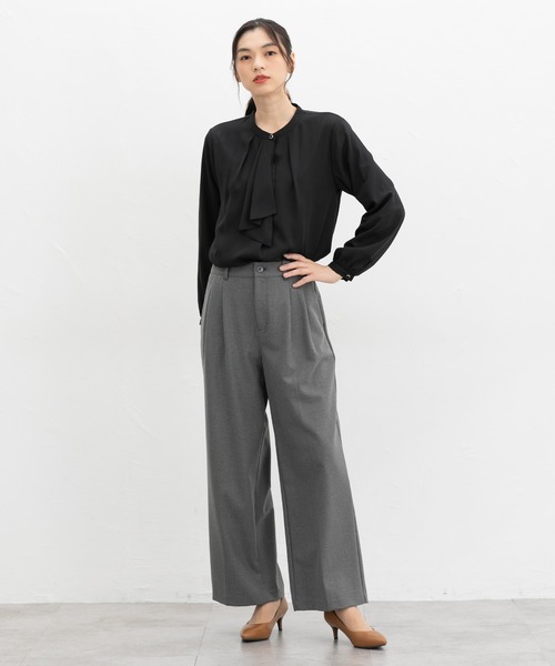 「Honeys」 「glacier」長袖ブラウス L ボルドー レディース_画像6