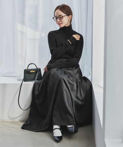 「KOBE LETTUCE」 ドッキングワンピース M ブラック レディース_画像3