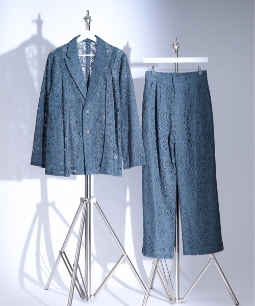 「Ellno Loset」 テーラードジャケット MEDIUM ブルー メンズ_画像4