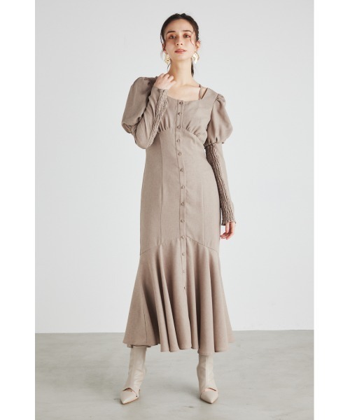 「rienda」 長袖ワンピース SMALL ブルー レディース_画像2