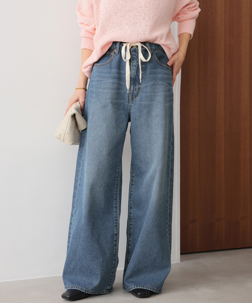 relumeドローストリングワイドデニム　ブルー　38 JOURNAL STANDARD relume（ジャーナルスタンダード レリューム