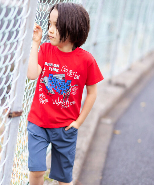 「WASK」 「KIDS」半袖Tシャツ 150cm レッド キッズ_画像2