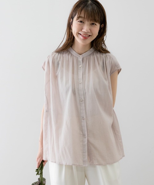 「URBAN RESEARCH Sonny Label」 半袖ブラウス FREE ブラック レディース_画像3