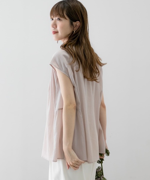 「URBAN RESEARCH Sonny Label」 半袖ブラウス FREE ブラック レディース_画像5