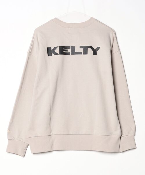 「KELTY」 ワンポイントスウェットカットソー L ベージュ メンズ_画像2