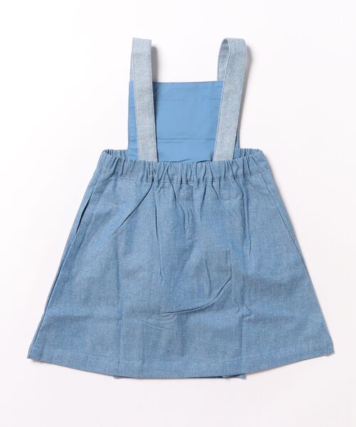 ジャンパースカート ネップデニムマリンジャンパースカート キッズ 子供服 女の子の画像