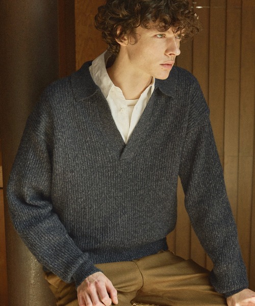 「Bleme」 長袖ニット X-LARGE グレー メンズ_画像2