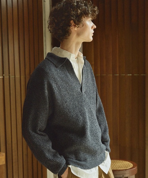 「Bleme」 長袖ニット X-LARGE グレー メンズ_画像4