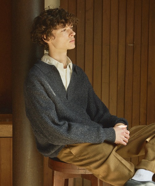 「Bleme」 長袖ニット X-LARGE グレー メンズ_画像6