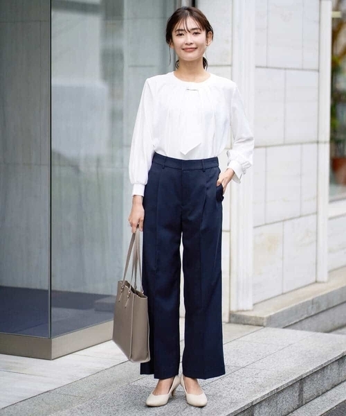 「a.v.v」 パンツ 42 ネイビー レディース_画像8