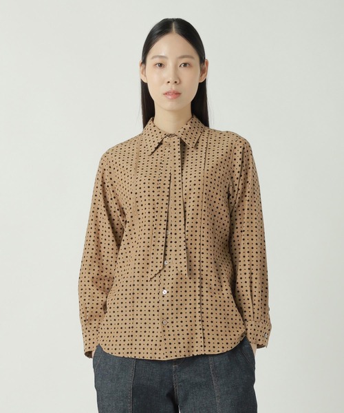 ZUCCa（ズッカ） ブラウス シャツ DOT SQUARE PRINT / S レディース 