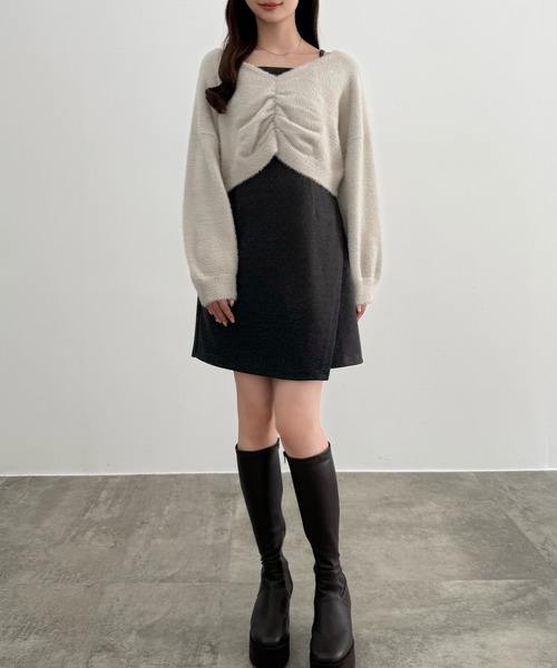 [CENEA] комбинированный One-piece LARGE светло-серый женский 