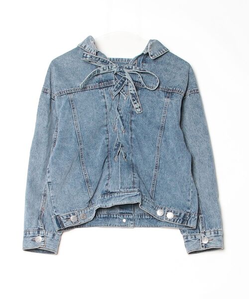 「KNOTT」 デニムジャケット M ブルー レディース_画像2