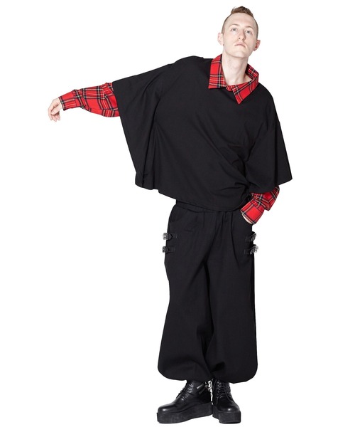 「ankoROCK」 長袖Tシャツ ONE SIZE ブラック メンズ_画像3