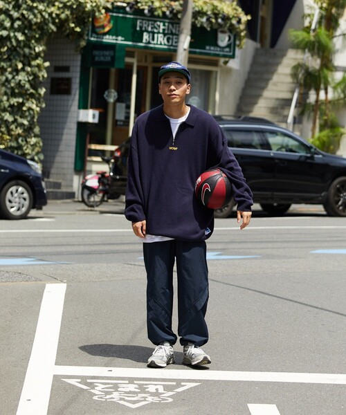 「NCAA」 長袖ニット LARGE グレー メンズ_画像3