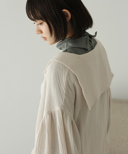 「Crisp」 長袖ワンピース FREE ベージュ レディース_画像6