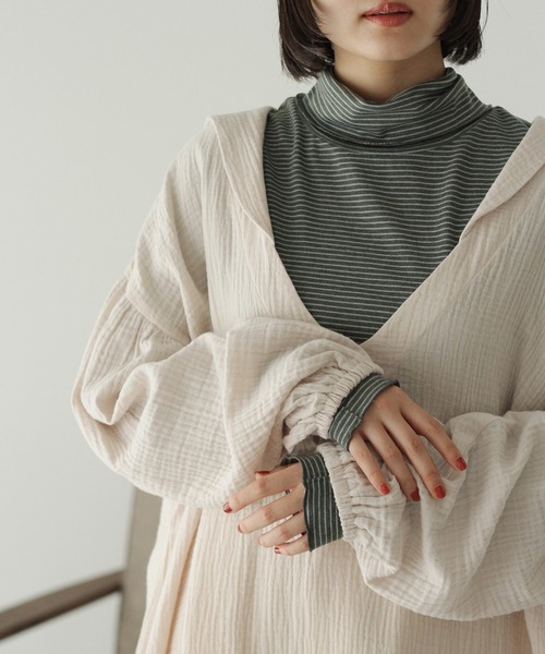 「Crisp」 長袖ワンピース FREE ベージュ レディース_画像9