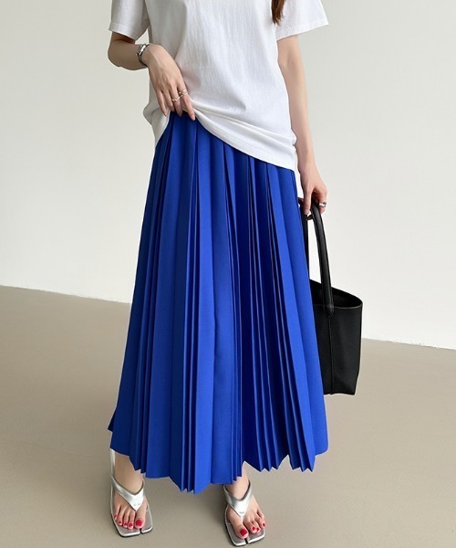 「COCOMOMO」 プリーツスカート L イエロー レディース_画像7