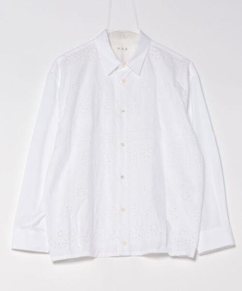 「H.A.K」 長袖シャツ FREE ホワイト レディース_画像3