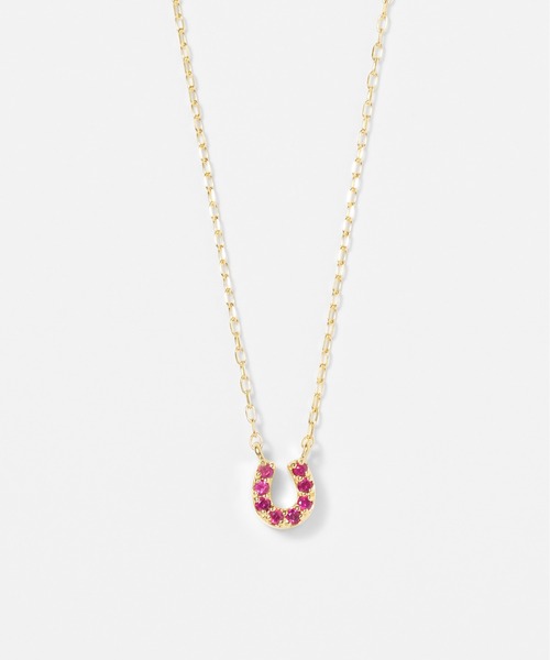 Jewel closet by L&Co. ネックレス K10 馬蹄 カラーストーン