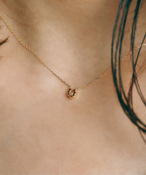 Jewel closet by L&Co. ネックレス K10 馬蹄 カラーストーン