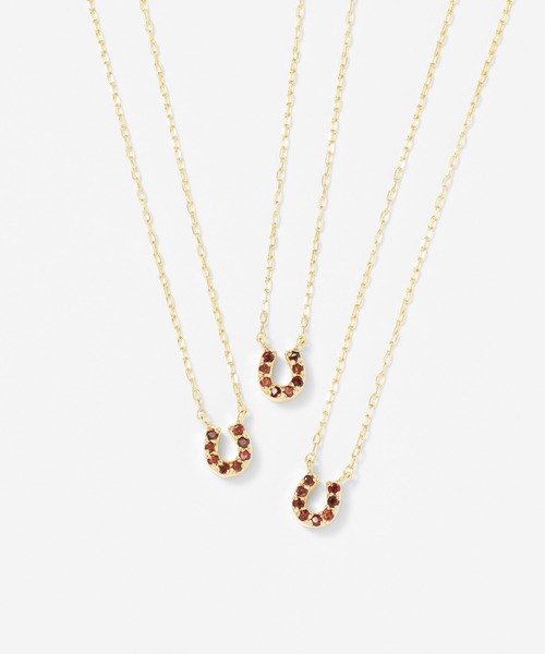 Jewel closet by L&Co. ネックレス K10 馬蹄 カラーストーン