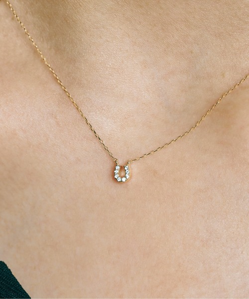 Jewel closet by L&Co. ネックレス K10 馬蹄 カラーストーン
