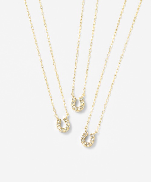 Jewel closet by L&Co. ネックレス K10 馬蹄 カラーストーン