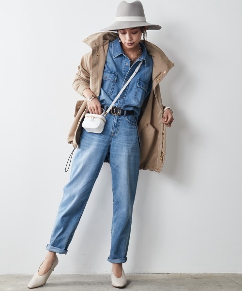 「CHIC STYLE」 長袖シャツ L ブルー レディース_画像6