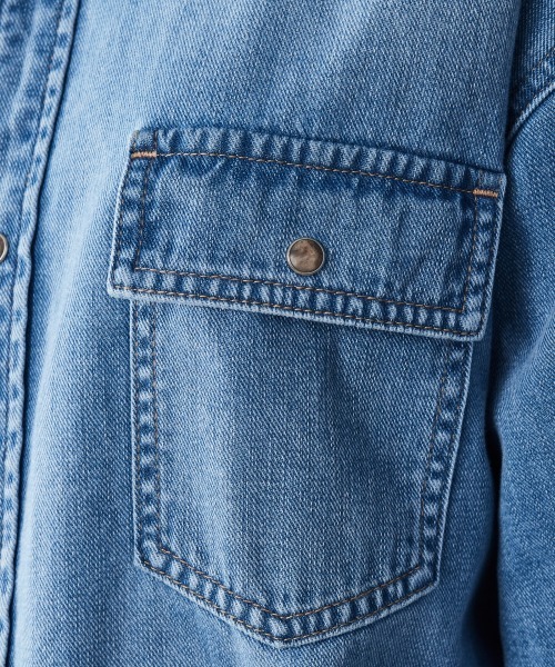 「CHIC STYLE」 長袖シャツ L ブルー レディース_画像9