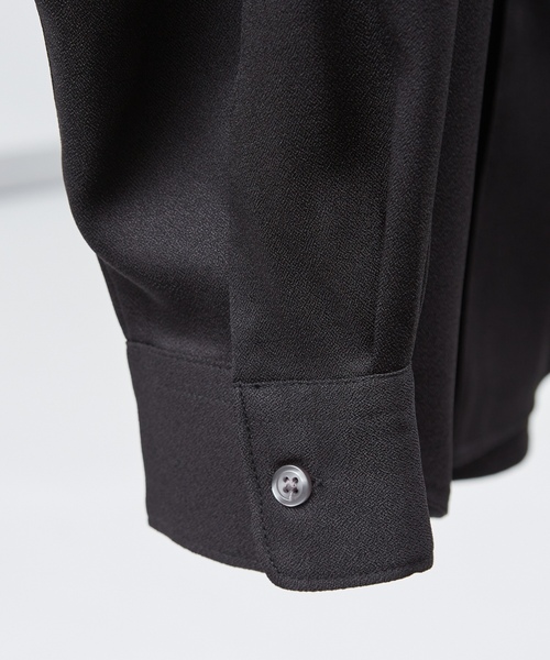 「AH ABAHOUSE」 長袖シャツ 48 ダークグリーン メンズ_画像8