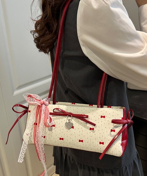 shyam inspiration ショルダーバッグ バッグ リボン柄横長ショルダー