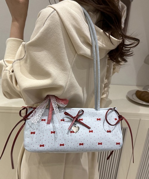 shyam inspiration ショルダーバッグ バッグ リボン柄横長ショルダー