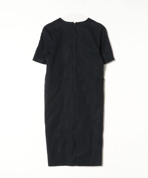 「EFFE BEAMS」 半袖ワンピース 36 ネイビー レディース_画像2