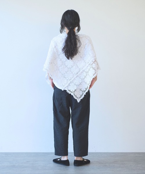ストール マフラー cotton square lace ショール レディース_13