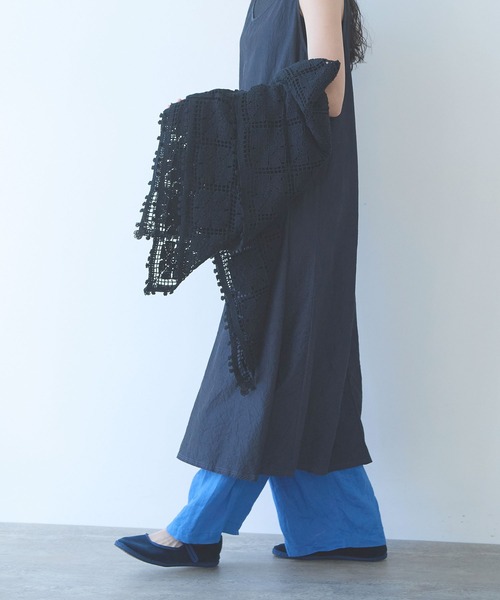ストール マフラー cotton square lace ショール レディース_19