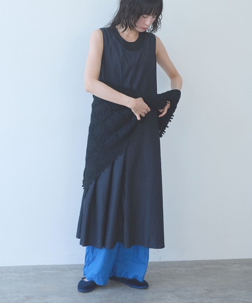 ストール マフラー cotton square lace ショール レディース_20