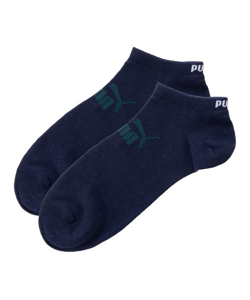 PUMA ブラック グリーン ソックス PUMA（プーマ） 靴下 スニーカーソックス 3足組 靴下 メンズ 24~28cm