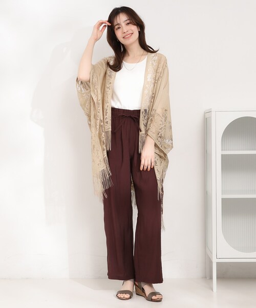 【アーカイブ】コムデギャルソン　コムコム　レースポンチョ　ベージュ　XS SHOO・LA・RUE（シューラルー） ポンチョ デイリーから和装まで幅広く