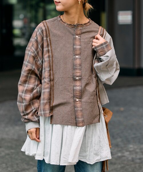 「etsinta」 長袖ブラウス ONE SIZE ピンク レディース_画像2