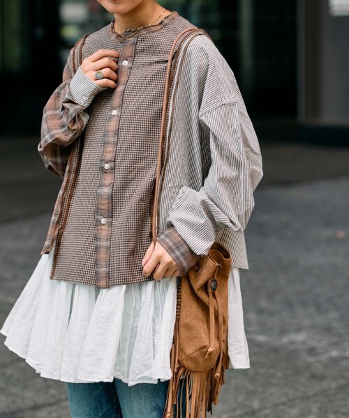 「etsinta」 長袖ブラウス ONE SIZE ピンク レディース_画像4