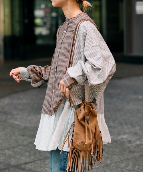 「etsinta」 長袖ブラウス ONE SIZE ピンク レディース_画像5