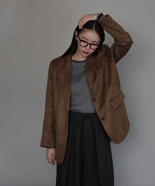 「J by blue」 テーラードジャケット MEDIUM キャメル レディース_画像2