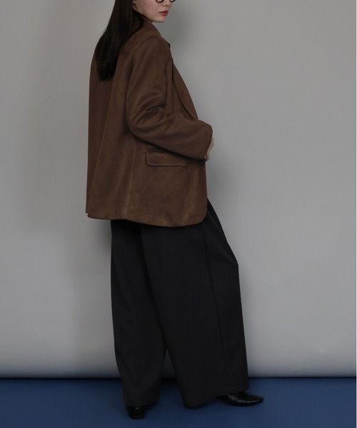 「J by blue」 テーラードジャケット MEDIUM キャメル レディース_画像6