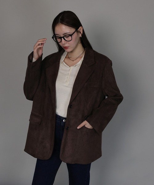 「J by blue」 テーラードジャケット MEDIUM キャメル レディース_画像9