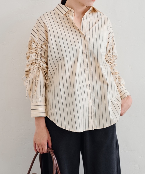 「U by SPICK&SPAN」 長袖シャツ FREE ブルー レディース_画像2